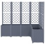 Planter with gray PP trellis 160x120x140 cm by , Pots and planters - Ref: Foro24-367876, Price: 233,43 €, Discount: %