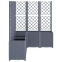 Planter with gray PP trellis 160x120x140 cm by , Pots and planters - Ref: Foro24-367876, Price: 233,43 €, Discount: %