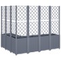 Planter with gray PP trellis 160x120x140 cm by , Pots and planters - Ref: Foro24-367876, Price: 233,43 €, Discount: %