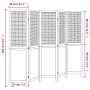 Biombo separador de 5 paneles madera maciza Paulownia blanco de , Divisores de ambientes - Ref: Foro24-358725, Precio: 127,03...