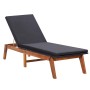 Liege mit Tisch aus synthetischem Rattan und massivem Akazienholz von vidaXL, Liegen - Ref: Foro24-45991, Preis: 261,38 €, Ra...