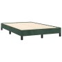 Cama box spring con colchón terciopelo verde oscuro 120x190 cm de , Camas y somieres - Ref: Foro24-3269834, Precio: 372,24 €,...