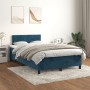 Cama box spring con colchón terciopelo azul oscuro 120x190 cm de , Camas y somieres - Ref: Foro24-3269841, Precio: 377,34 €, ...