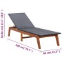 Liege mit Tisch aus synthetischem Rattan und massivem Akazienholz von vidaXL, Liegen - Ref: Foro24-45991, Preis: 261,38 €, Ra...