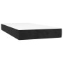 Cama box spring con colchón terciopelo negro 120x190 cm