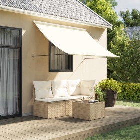 Cream fabric and steel retractable awning 200x150 cm by , Awnings - Ref: Foro24-368759, Price: 47,71 €, Discount: %