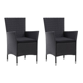 Garden chairs 2 units black synthetic rattan by vidaXL, Garden chairs - Ref: Foro24-45979, Price: 171,99 €, Discount: %