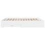 White engineered wood bed frame with drawers 200x200 cm by , Beds and slatted bases - Ref: Foro24-3280356, Price: 231,07 €, D...