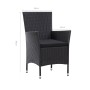 Garden chairs 2 units black synthetic rattan by vidaXL, Garden chairs - Ref: Foro24-45979, Price: 171,99 €, Discount: %