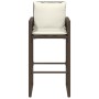 Kitchen stools with cushions 2 pcs brown synthetic rattan by , Garden chairs - Ref: Foro24-368706, Price: 166,99 €, Discount: %