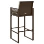 Kitchen stools with cushions 2 pcs brown synthetic rattan by , Garden chairs - Ref: Foro24-368706, Price: 168,35 €, Discount: %