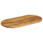 Tablero de mesa ovalado madera maciza de mango 140x50x2,5 cm