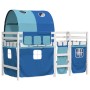 Cama alta para niños con túnel madera pino azul 80x200 cm de , Camas y somieres - Ref: Foro24-3283839, Precio: 191,99 €, Desc...