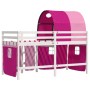 High bed for children with pink pine wood tunnel 90x190 cm by , Beds and slatted bases - Ref: Foro24-3283858, Price: 195,99 €...