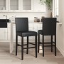 High stools 2 pcs solid rubber wood and synthetic leather by , Kitchen stools - Ref: Foro24-4006183, Price: 132,86 €, Discoun...