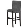 High stools 2 pcs solid rubber wood and fabric by , Kitchen stools - Ref: Foro24-4006188, Price: 132,99 €, Discount: %