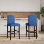 High stools 2 pcs solid rubber wood and fabric by , Kitchen stools - Ref: Foro24-4006211, Price: 135,99 €, Discount: %