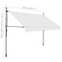 Toldo manual retráctil con LED crema 250 cm de vidaXL, Toldos - Ref: Foro24-145872, Precio: 92,99 €, Descuento: %