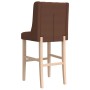 High stools 2 pcs solid rubber wood and fabric by , Kitchen stools - Ref: Foro24-4006224, Price: 156,99 €, Discount: %