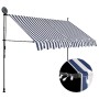 Manual retractable awning with blue and white LED 250 cm by vidaXL, Awnings - Ref: Foro24-145844, Price: 99,92 €, Discount: %