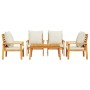 5-piece garden furniture set with solid acacia wood cushions by , Garden sets - Ref: Foro24-3211804, Price: 454,15 €, Discoun...