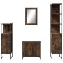 Set de muebles baño 4 pzas madera contrachapada roble ahumado de , Muebles de baño - Ref: Foro24-3214832, Precio: 251,79 €, D...