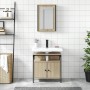 Sonoma oak plywood 2-piece bathroom furniture set by , Bathroom furniture - Ref: Foro24-3214776, Price: 101,99 €, Discount: %