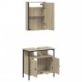 Set de muebles de baño 2 pzas madera contrachapada roble Sonoma de , Muebles de baño - Ref: Foro24-3214776, Precio: 110,82 €,...