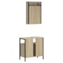 Sonoma oak plywood 2-piece bathroom furniture set by , Bathroom furniture - Ref: Foro24-3214776, Price: 101,99 €, Discount: %