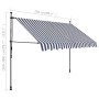 Toldo manual retráctil con LED azul y blanco 250 cm de vidaXL, Toldos - Ref: Foro24-145844, Precio: 94,99 €, Descuento: %