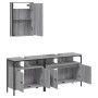 Sonoma gray plywood 3-piece bathroom furniture set by , Bathroom furniture - Ref: Foro24-3214788, Price: 159,99 €, Discount: %