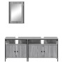 Set de muebles de baño 3 pzas madera contrachapada gris sonoma de , Muebles de baño - Ref: Foro24-3214788, Precio: 160,00 €, ...