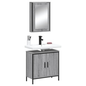 Set de muebles de baño 2 pzas madera contrachapada gris sonoma de , Muebles de baño - Ref: Foro24-3214783, Precio: 100,64 €, ...