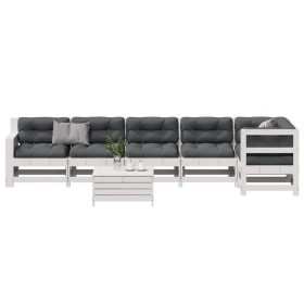 7-piece garden furniture set with solid white pine wood cushions by , Garden sets - Ref: Foro24-3250877, Price: 744,13 €, Dis...