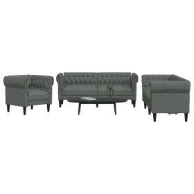 3-piece sofa set dark gray fabric by , Sofas - Ref: Foro24-3209192, Price: 817,99 €, Discount: %