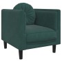 Dark green velvet 3-piece sofa set with cushions by , Sofas - Ref: Foro24-3209249, Price: 737,99 €, Discount: %