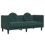 Juego de sofás con cojines 3 piezas terciopelo verde oscuro