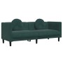 Dark green velvet 3-piece sofa set with cushions by , Sofas - Ref: Foro24-3209249, Price: 737,99 €, Discount: %