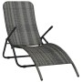 Folding synthetic rattan sun lounger in gray by vidaXL, Loungers - Ref: Foro24-48128, Price: 70,79 €, Discount: %