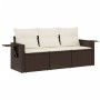 3-piece garden sofa set and brown synthetic rattan cushions by , Garden sets - Ref: Foro24-3219862, Price: 222,99 €, Discount: %