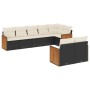 8-teiliges Gartensofa-Set und schwarze synthetische Rattankissen von , Gartensets - Ref: Foro24-3260229, Preis: 559,99 €, Rab...