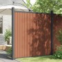 Brown WPC fence panel 173x186 cm by , fence panels - Ref: Foro24-4003982, Price: 365,40 €, Discount: %