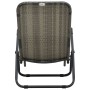 Folding synthetic rattan sun lounger in gray by vidaXL, Loungers - Ref: Foro24-48128, Price: 70,79 €, Discount: %