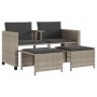 2 seater garden sofa with light gray PE rattan table and stools by , Garden sets - Ref: Foro24-368421, Price: 217,23 €, Disco...