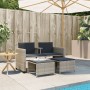 2-Sitzer-Gartensofa mit hellgrauem PE-Rattantisch und Hockern von , Gartensets - Ref: Foro24-368421, Preis: 217,23 €, Rabatt: %