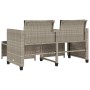 2 seater garden sofa with light gray PE rattan table and stools by , Garden sets - Ref: Foro24-368421, Price: 217,23 €, Disco...