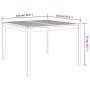 Mesa de comedor de jardín madera maciza de acacia 110x110x75 cm