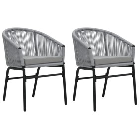 Garden chairs 2 units synthetic rattan anthracite by vidaXL, Garden chairs - Ref: Foro24-48137, Price: 182,99 €, Discount: %