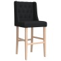 High stools 2 pcs solid rubber wood and fabric by , Kitchen stools - Ref: Foro24-4006226, Price: 156,99 €, Discount: %