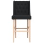 High stools 2 pcs solid rubber wood and fabric by , Kitchen stools - Ref: Foro24-4006226, Price: 156,99 €, Discount: %